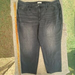 MADEWELL Roadtripper Stovepipe jeans Charcoal Black High Rise Slim Straight 28w